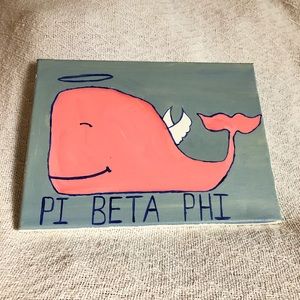Pi Beta Phi Whale Canvas